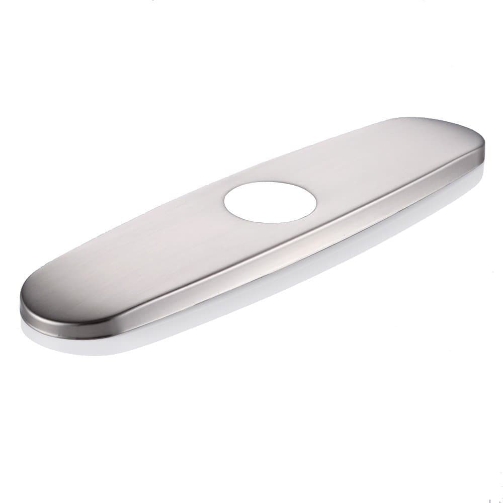 Kitchen Sink Faucet Hole Cover Deck Plate Aoleca Stainless Steel Kitchen Bathroom Sink Faucet Escutcheon 10" Hole Cover Deck Plate Chrome Escutcheon Brushed Nickel