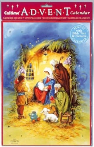Jesus in the Stable (S552) Advent Calendar - 13.5" x 9.5" - Caltime