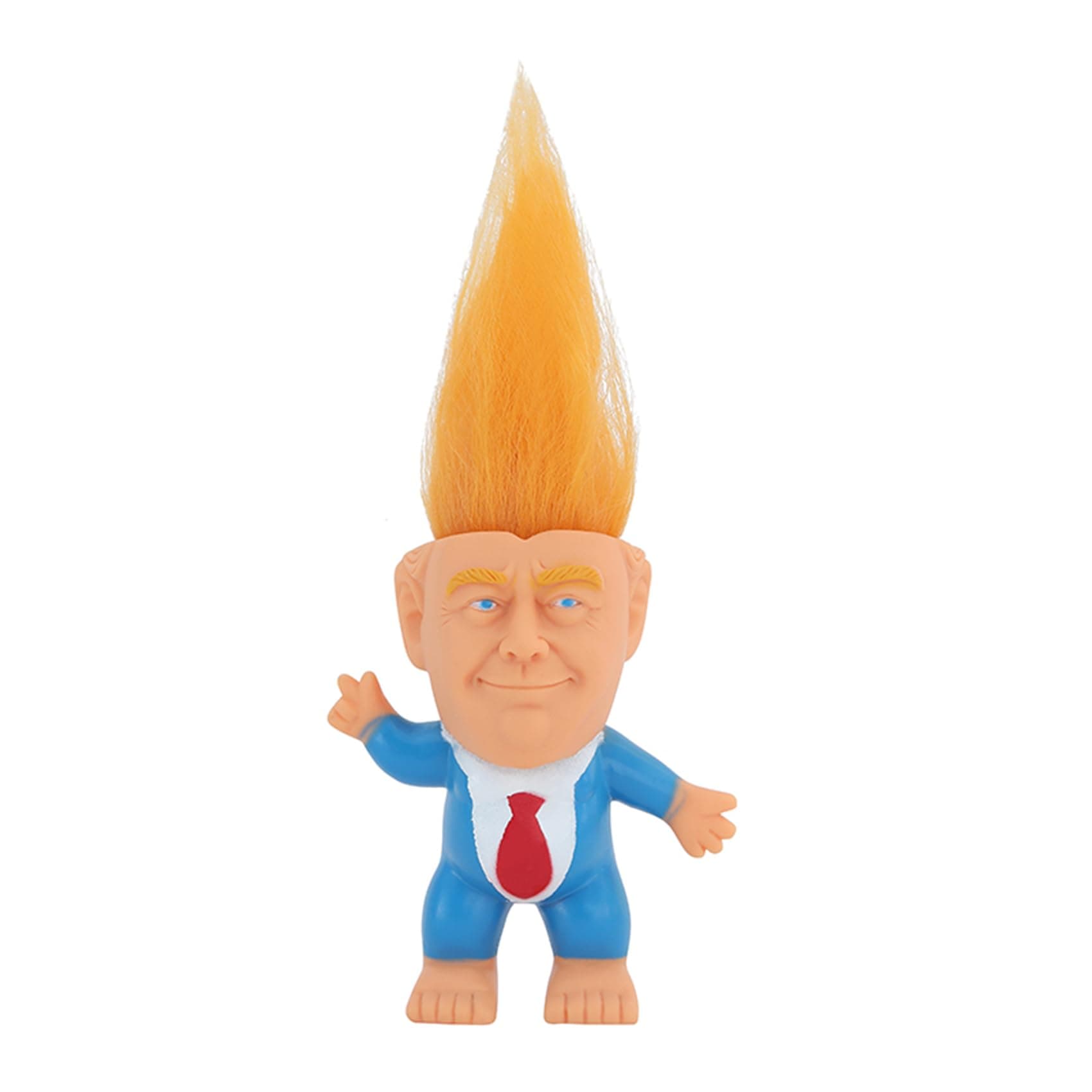 BSMTEBN Donald Trump Toys Cute Rubber Troll Doll Toy Trump 2024 Take America Back, Troll Dolls Great Gifts for Trump Fans（Red Tie）
