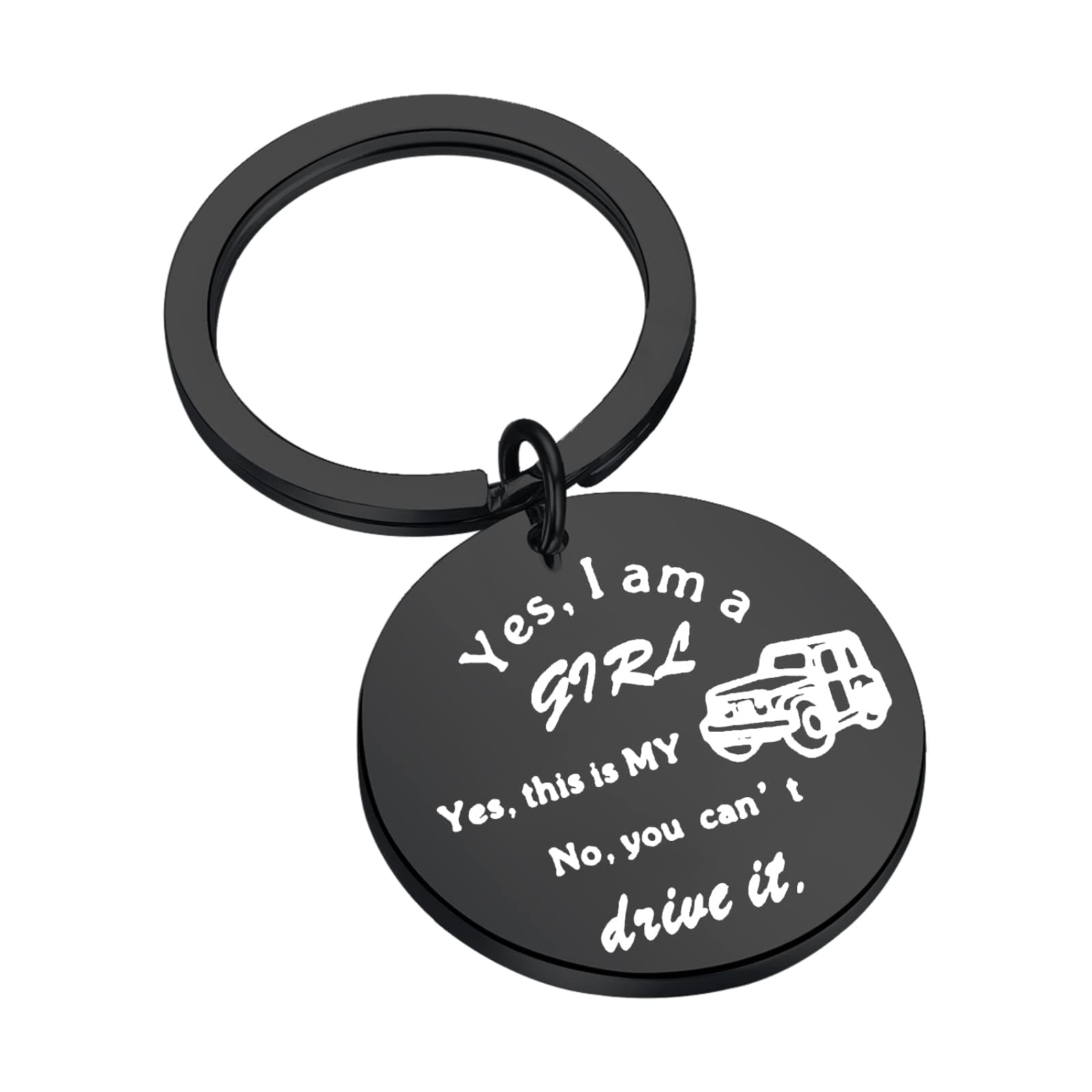 FUSTMW Girl Car Keychain, Wrangler Gift, Jewelry for Her