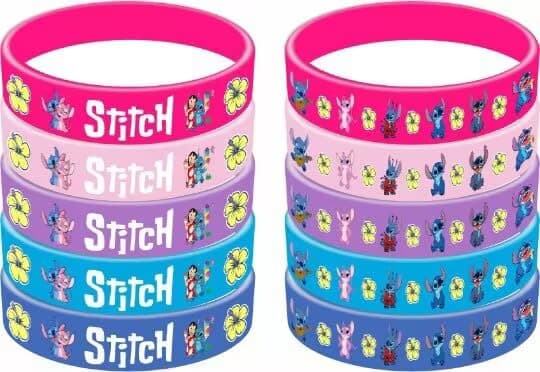 20 PCS Stitch Silicone Wristbands Bracelets Stitch Party Favors for Stitch Theme Birthday Decorations Supplies