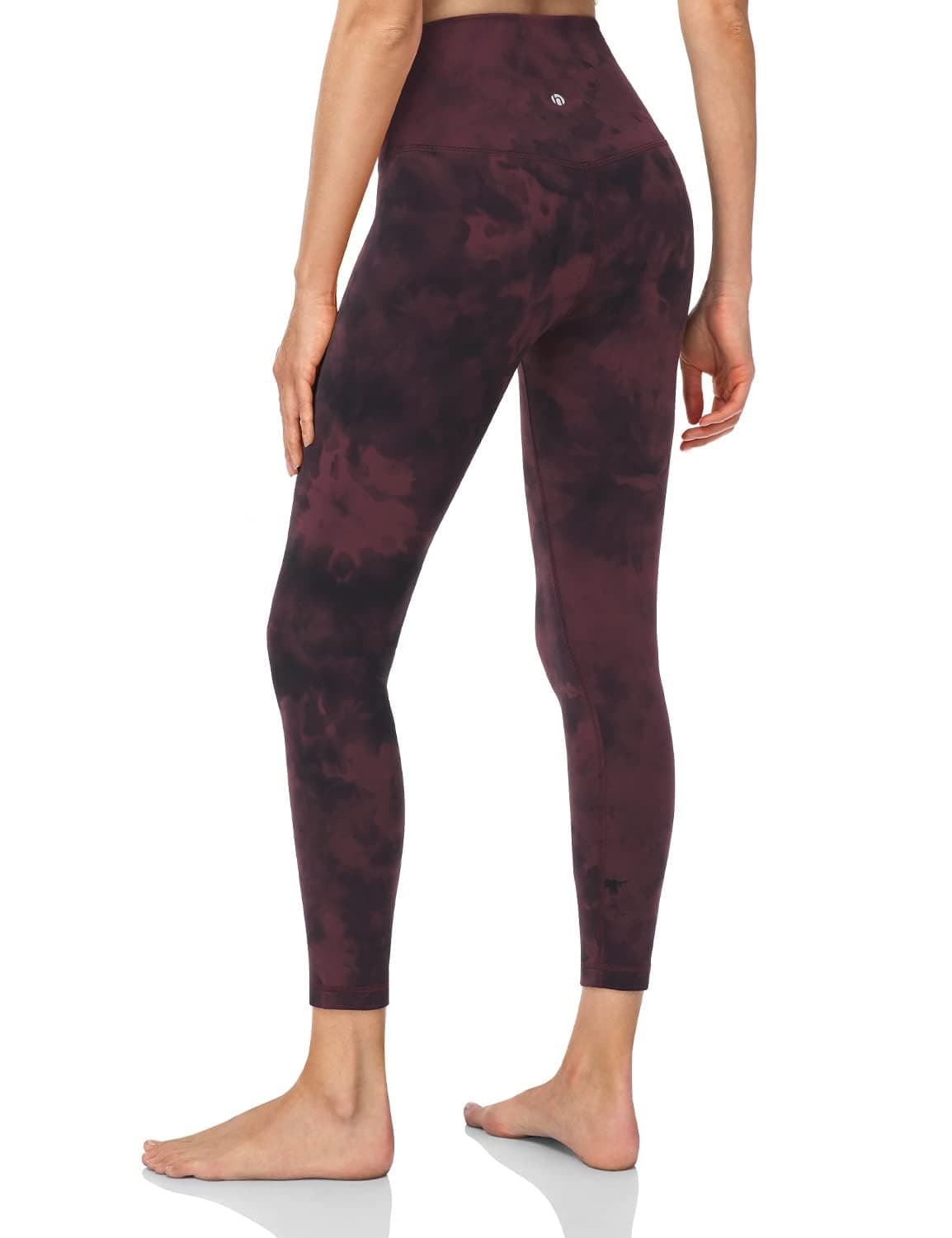 HeyNuts Pure&Plain 7/8 High Waisted Athletic Leggings for Women, Buttery Feeling Workout Tummy Control Yoga Pants 25''