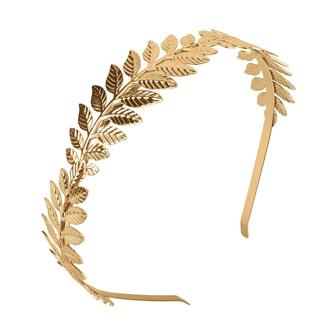 Xcozu Roman Leaf Crown, Goddess Tiara Gold Band Crown Of Leaves,Girls Greek Headband Bridal Headbands Laurel Headdress Boho Headpiece Hairband