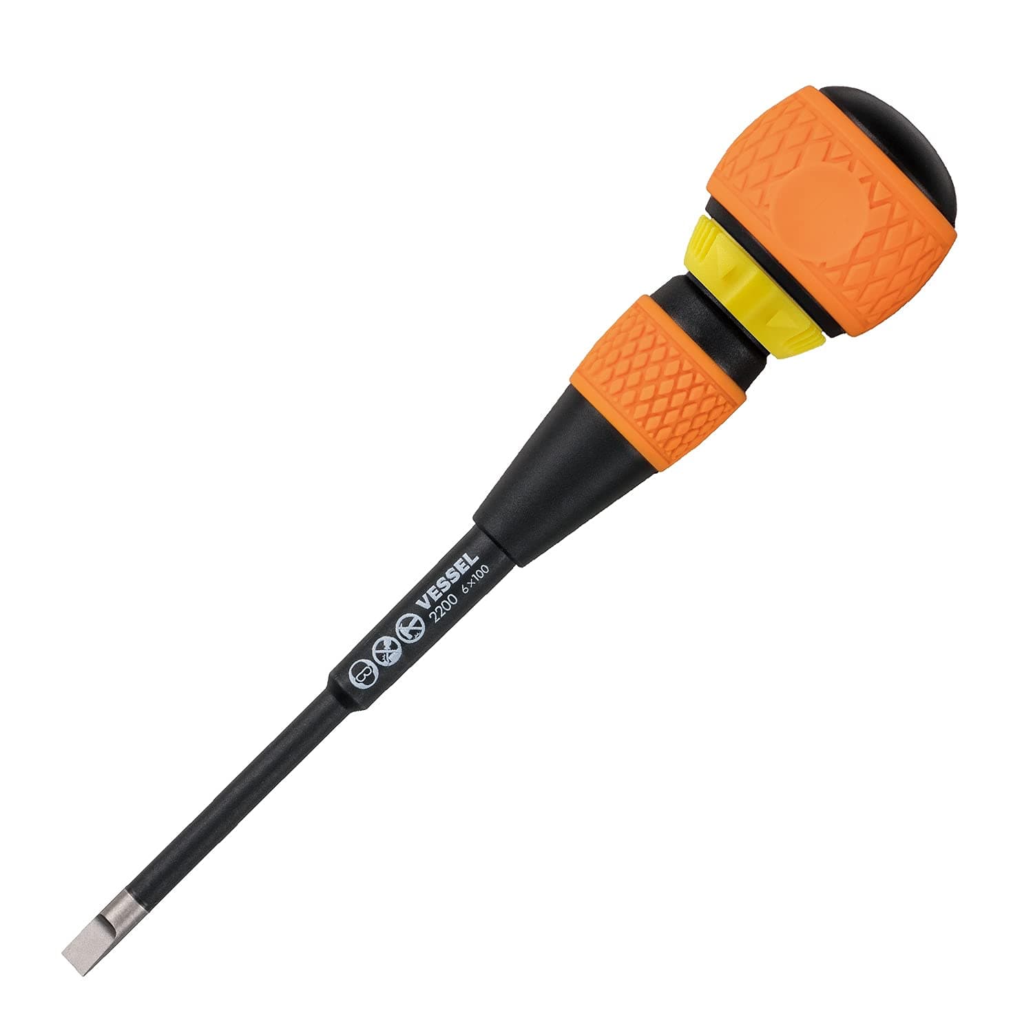 VESSEL BALL GRIP Ratchet Screwdriver (-6(1/4) x100(4"))