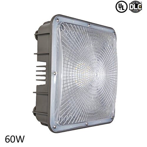 LED Canopy Lights 70W 9100lm LED Gas Station Canopy Light Fixture IP65 Outdoor Carport Ceiling Light 600W HID/MH Equivalent,UL&DLC Listed 5000K Daylight for Gas Station,Garage,Carport