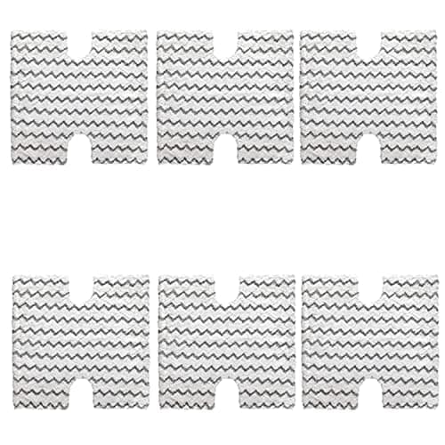 6PK Touch Free Dirt Grip Washable Microfiber Pad Replacememt Compatible with Shark Lift-Away & Genius Steam Mop S3973 S3973D S5002Q S5003A S5004 S6001W S6002 S6003D Part# XTP184 & P184WQ