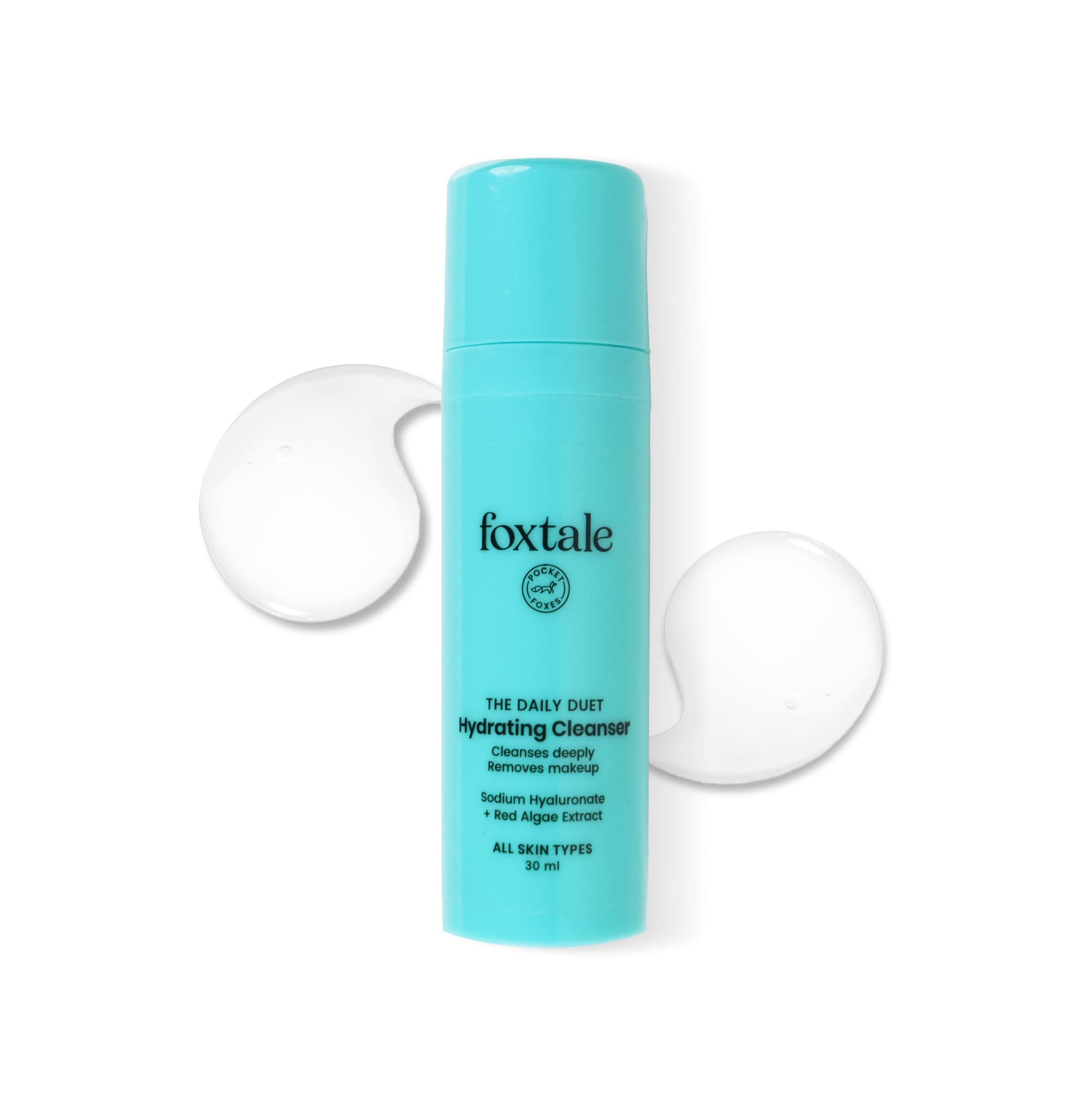 Foxtale Gentle Hydrating Face Wash with Hyaluronic Acid, Vitamin B5 | Deep Pore Cleansing | Dirt Control | Make-up Remover | Cleanser For Men & Women | All Skin Types | 30 ml