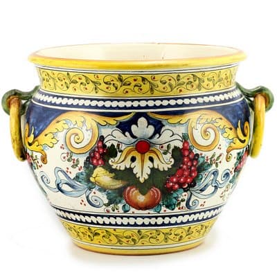 FIRENZE: Large Luxury Cachepot with Side Handle Rings