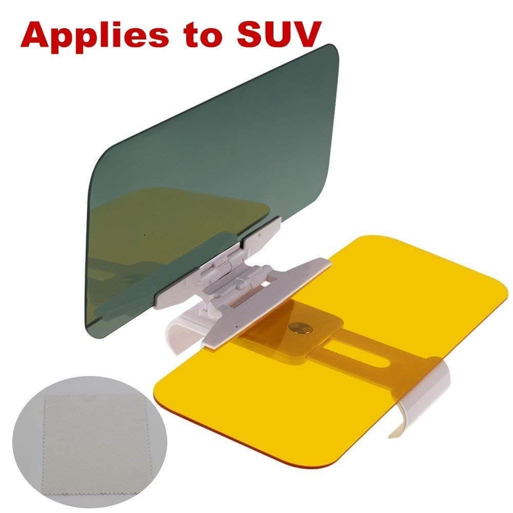 Sun Visor Extender,Car Day and Night Anti-Glare Visor, 2 in 1 Automobile Sun Anti-UV Block Visor Non Glare Anti-Dazzle Sunshade Mirror Goggles Shield for Driving Goggles(Applies to SUV)