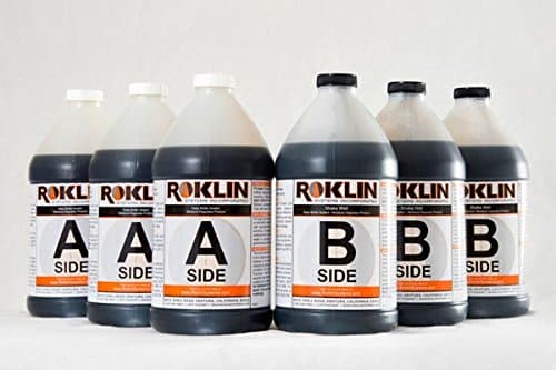 PolyFlex DS Concrete Crack Filler, Quick-Drying Asphalt Crack Sealer, Floor/Pavement Maintenance and Repair Essential, 3 gallons (1 ½ gallons x 2 - Side A & B), Black - Roklin Systems, Inc.