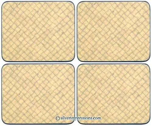 Lady Clare Bamboo Biscuit Coasters by Nina Campbell - Set of 4