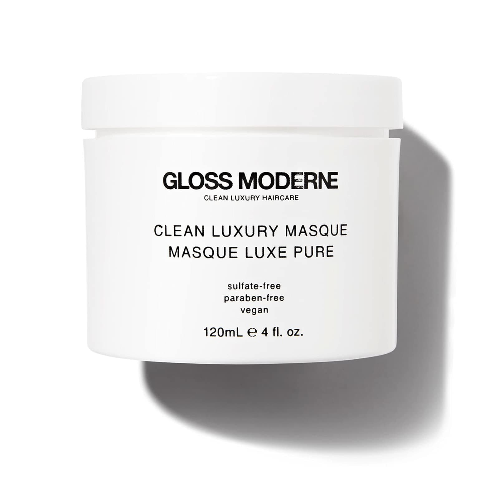 Clean Luxury Hair Mask by GLOSS MODERNE - 4 Fl Oz - Hair Treatment for Damaged and Dry Hair with Notes of Mediterranean Almond and Coconut Accented with Cognac - For Soft and Shiny Hair,4 Fl Oz(Pack of 1)