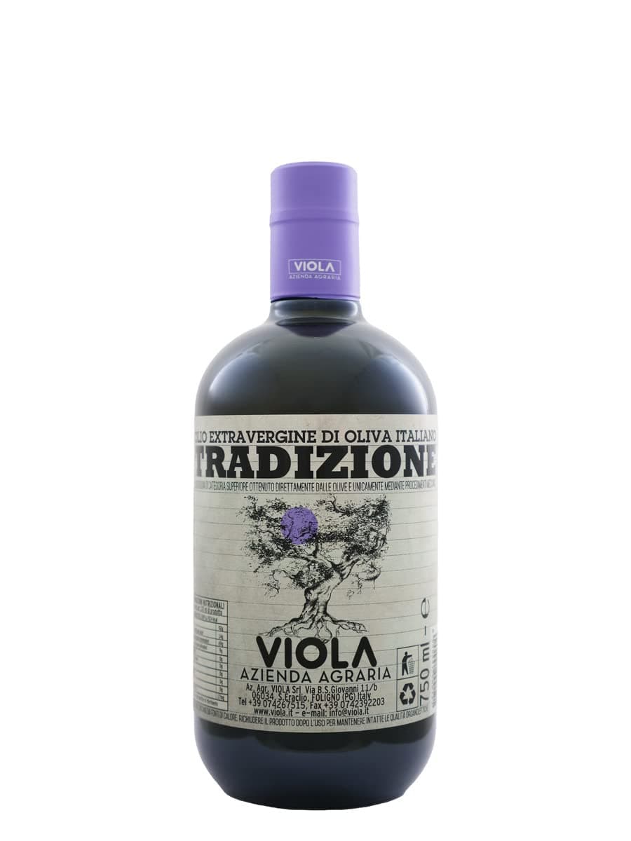 Viola Tradizione 2019 Harvest Italian Extra Virgin Olive Oil From Umbria - 0.75 Liter / 25.4 Ounce