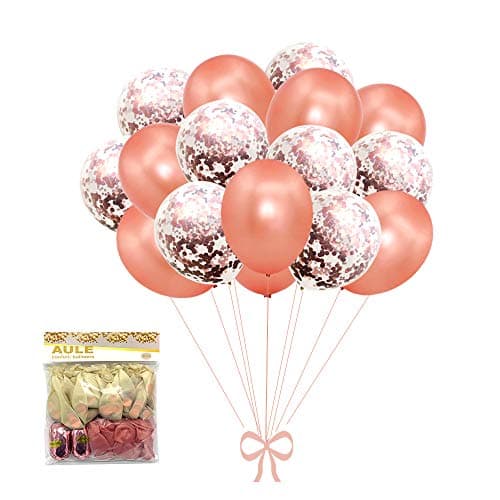 63pcs Rose Gold Balloons