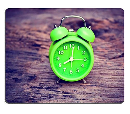 MSD Mousepad Vintage green clock on wooden Image 36183411 Customized Tablemats Stain Resistance Collector Kit Kitchen Table Top DeskDrink Customized Stain Resistance Collector Kit
