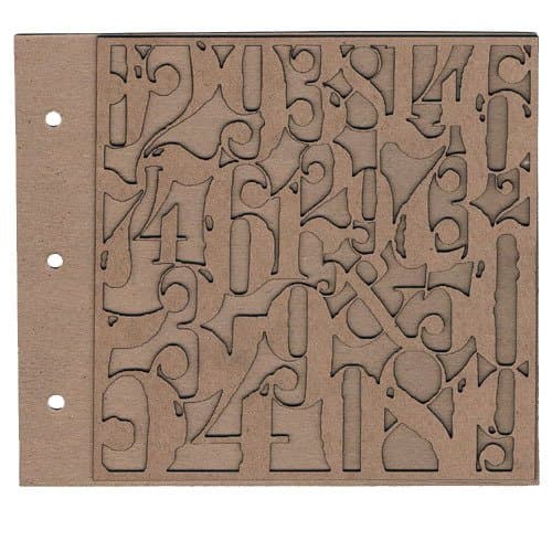 Numbers Album Laser Cut Chipboard - Leaky Shed Studio