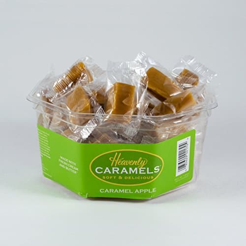 Heavenly Caramel J Morgan Confections | Apple Flavor | 45 Count Tub | Gourmet Soft and Chewy Butter Candies | Hand-Crafted Golden Treats