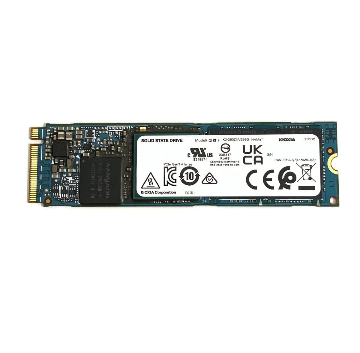 KIOXIA SSD 256GB XG6 NVMe PCIe Gen3 x4 M.2 2280 KXG60ZNV256G Solid State Drive PS5 for Dell HP Lenovo Laptop Desktop Ultrabook