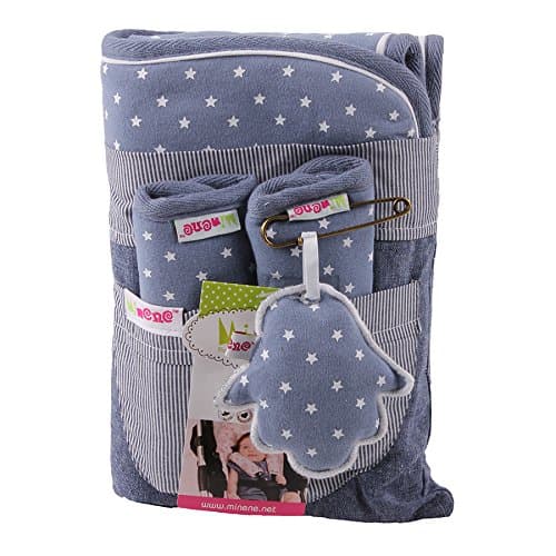 Minene Pushchair Liner and Strap Set (Blue Stars)