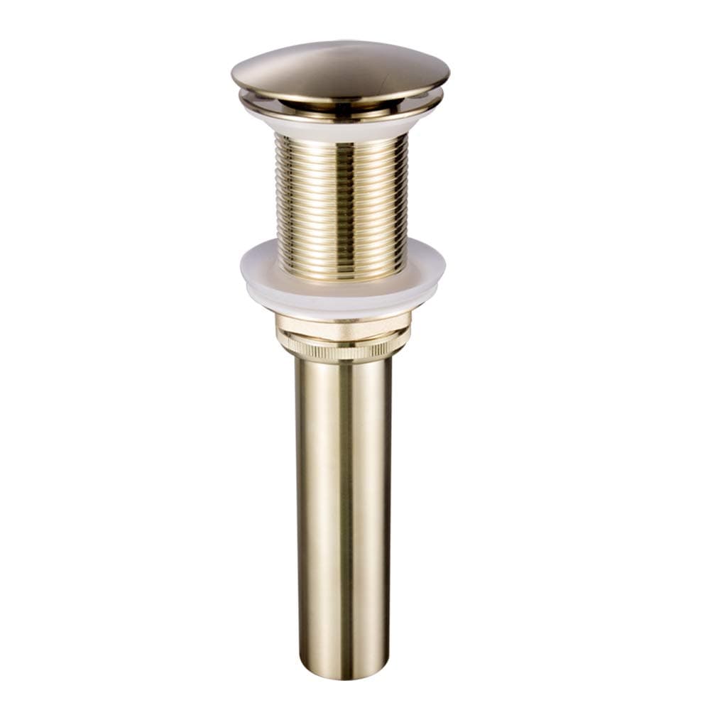 Bathroom Faucet Vessel Vanity Sink Pop Up Drains Stopper without Overflow Solid Metal Brushed Gold