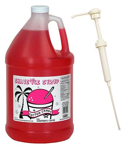 Shave Ice Syrups Gallon W/Pump (Cotton Candy)