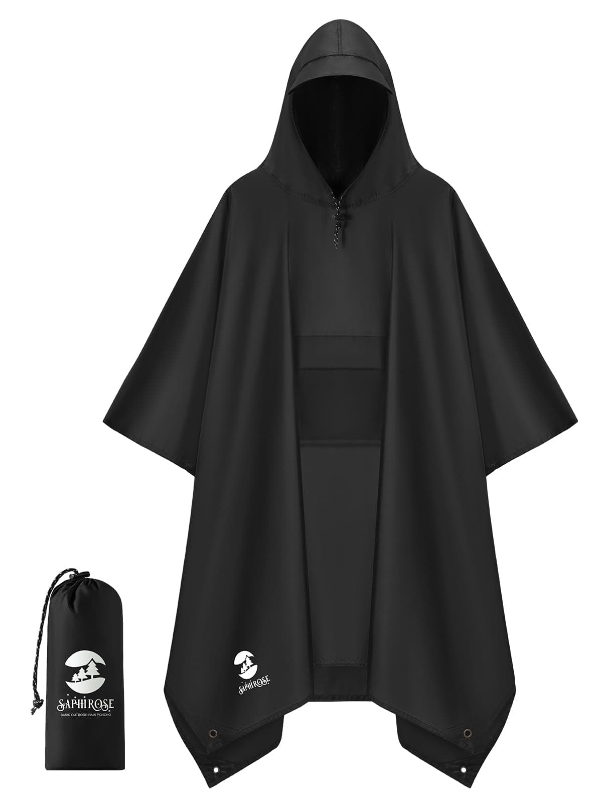 SaphiRose Rain Poncho Waterproof Raincoat Size Leaf Camouflage