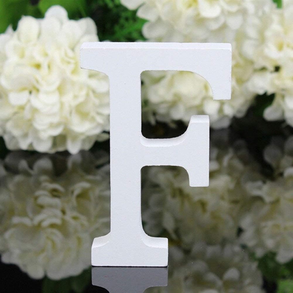 FreeasDecorative Wooden Alphabet Wall Letters, 26 Pieces - Hight: 8cm/3" (F) for Children, Baby Name, Girls Bedroom, Wedding, Birthday Party, Home Decor