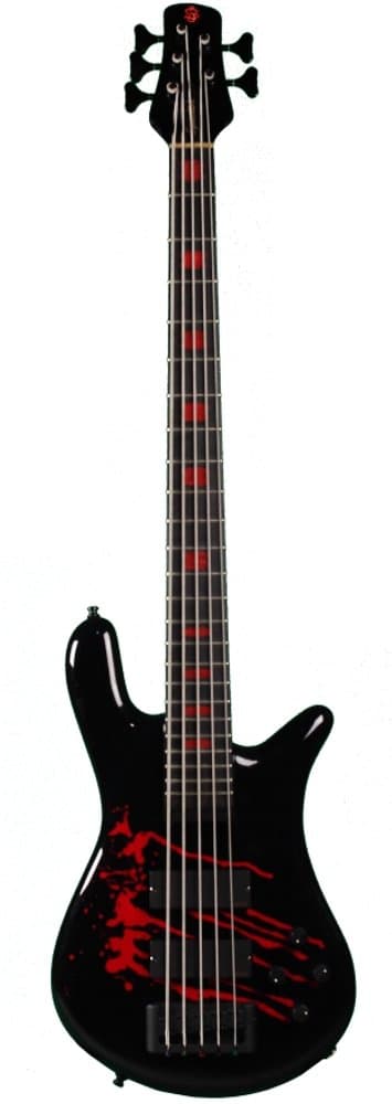 Euro Series EURO5LXALEXDRIP 5-Strings Bass Guitar, Blood Splatter Graphics