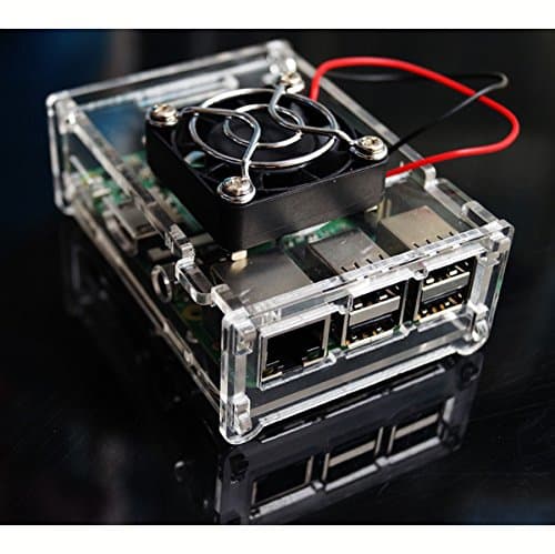 JBtek 2014 Latest New Raspberry Pi Case Transparent Cover Box Enclosure For Raspberry Pi Model B+ (B Plus) 512M With Cooling Fan