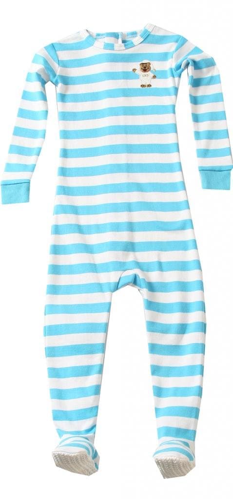 Little Keeper Sleeper Boys' 100% Cotton (Size 2T-5T) Long Sleeve Footed Zip Back Inescapable Pajamas