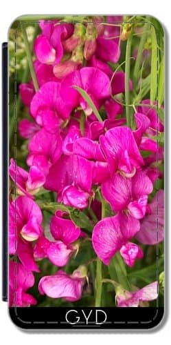 Flip Cover Case for Huawei P8 Lite (ALE-L21) - pink flower by Marina Kuchenbecker