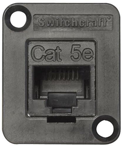 (SWITCHCRAFT/CONXALL)RJ45 CAT 5E, FEED THRU, PANEL | MODULAR INLINE ADAPTORS CONNECTORS, 1 X QTY - EHRJ45P5E