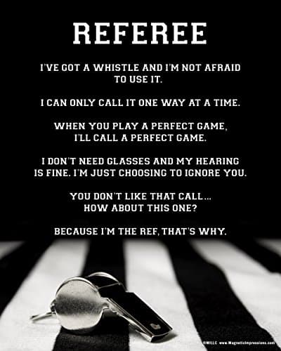 Unframed Referee 8” x 10” Poster Print