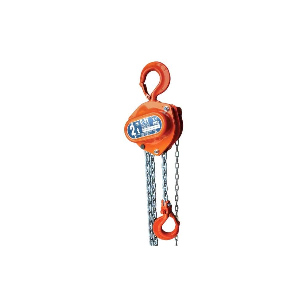 Elephant Lifting C21-1 Hand Chain Hoist, 1 ton Capacity, 15' Lift Height, Made in Japan