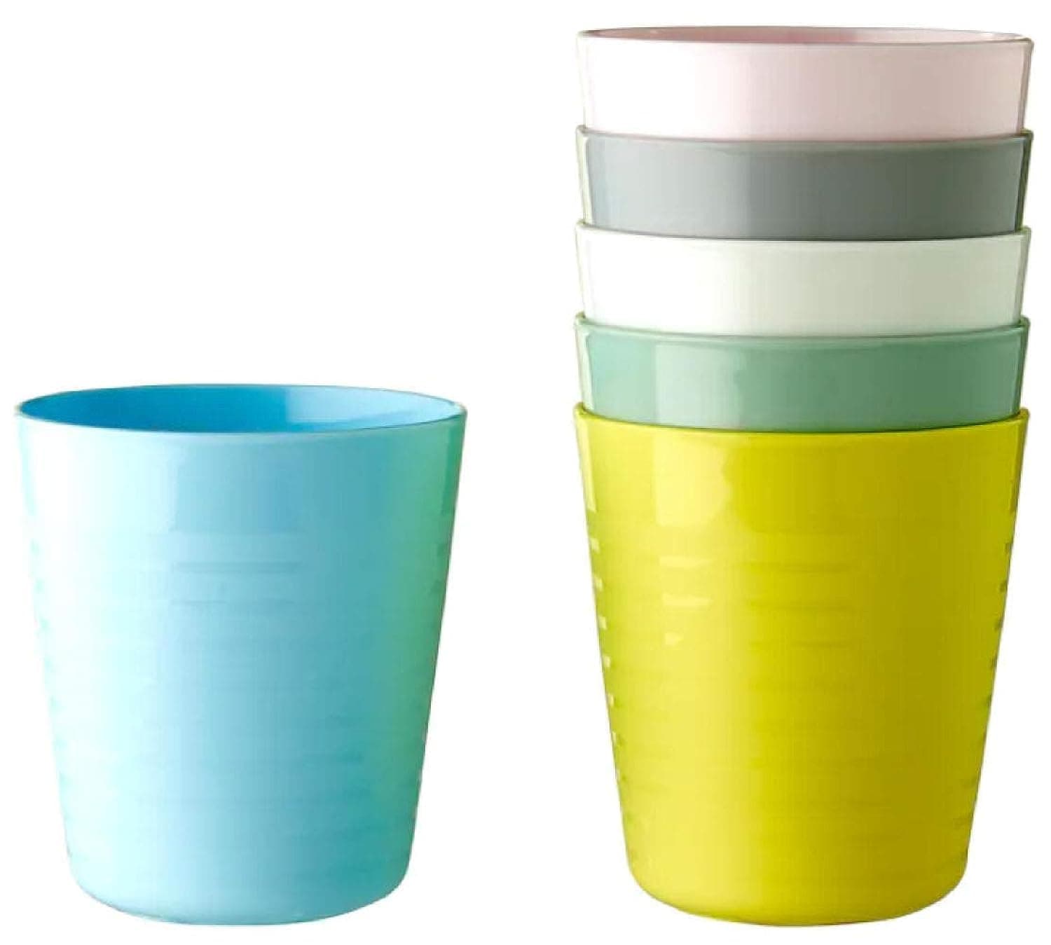 Kalas IKEA 004.613.79 Kids Plastic Mug, Pastel Multicoloured, 6 x 17 Centimetre