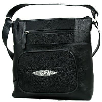 Stingray Leather Shoulder Bag
