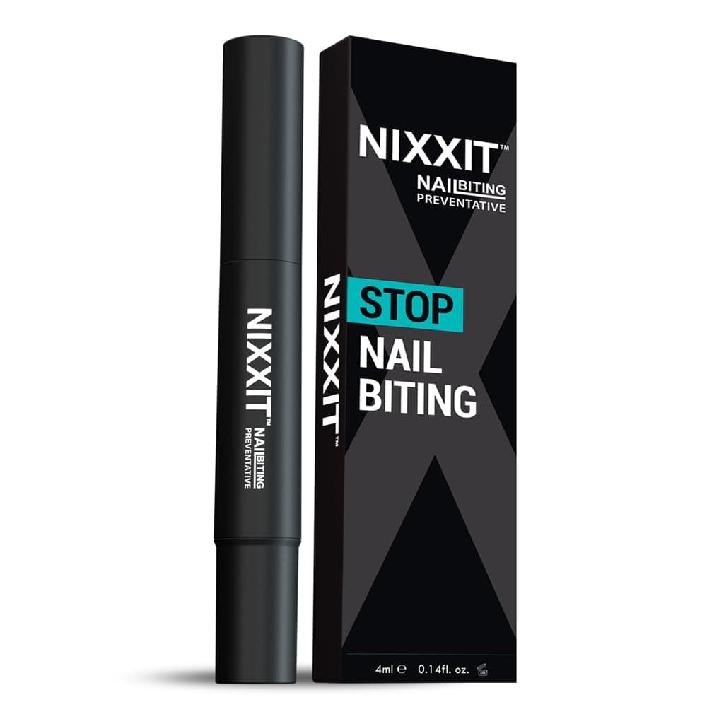 NIXXIT Nail Biting Treatment for Adults - Stop Nailing Biting Pen and Thumb Sucking for Adults & Children - Non Glossy Bitter Taste - Safe & Effective Solution - USA Made