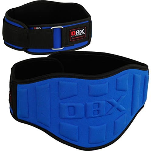 Weight Lifting Belt Gym Fitness 8 inch Wide Back Supports Neoprene Blue