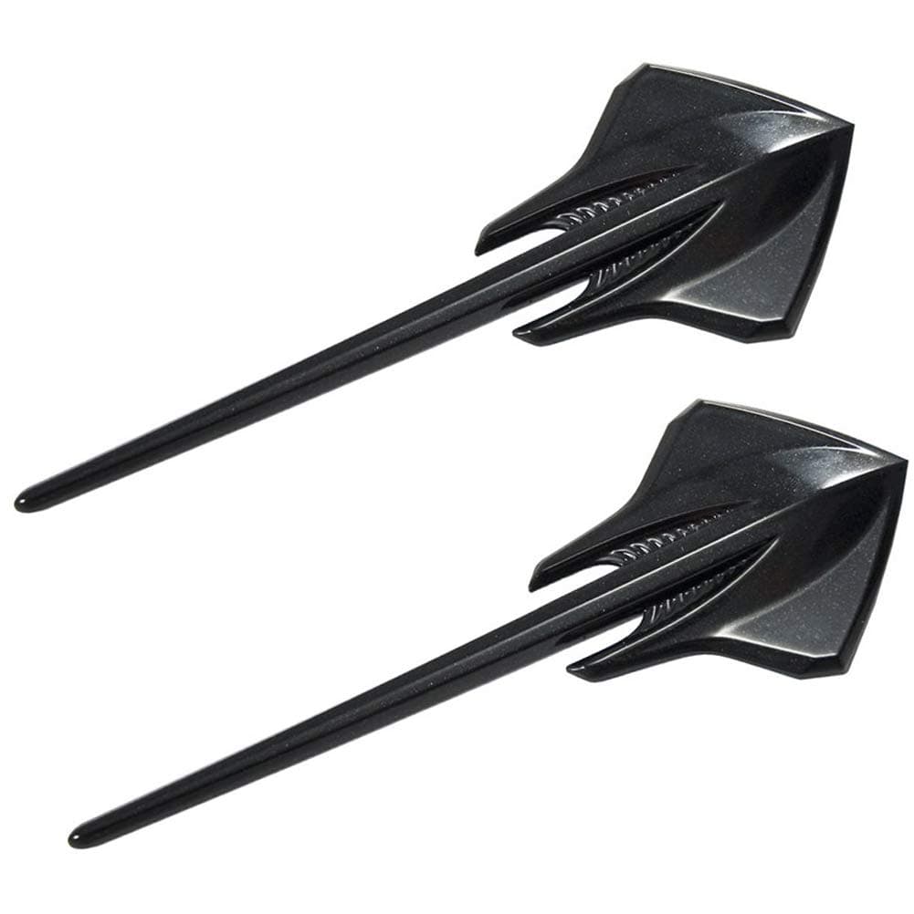 EmbRoom 3D Finish Emblem Decals Stickers Replacement for Corvette Fenders Trunk (Black)2 Pieces