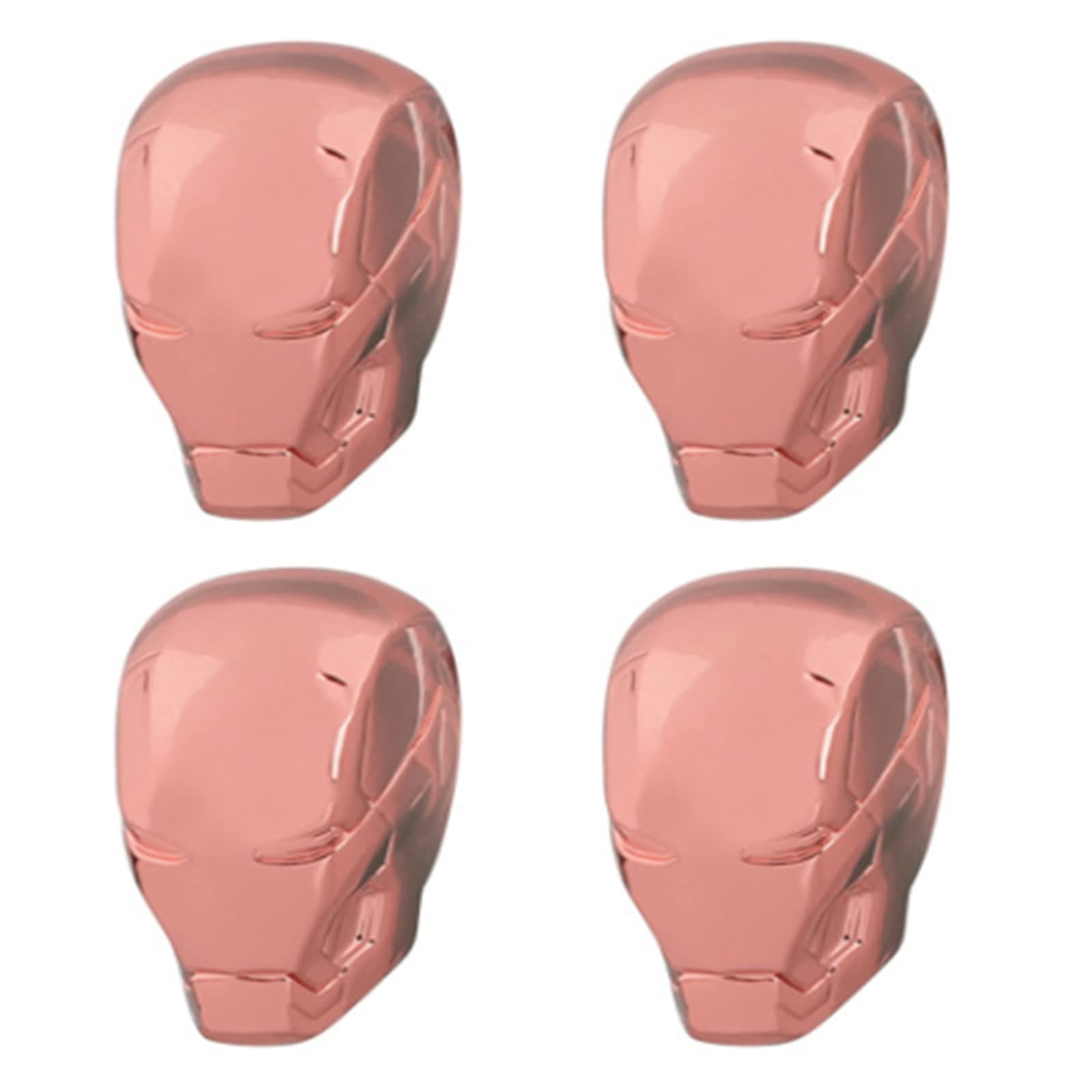 4 Pack Iron Man Valve Stem Caps Universal Car Tire Valve Caps Car Valve Stem Covers (Golden Cap)