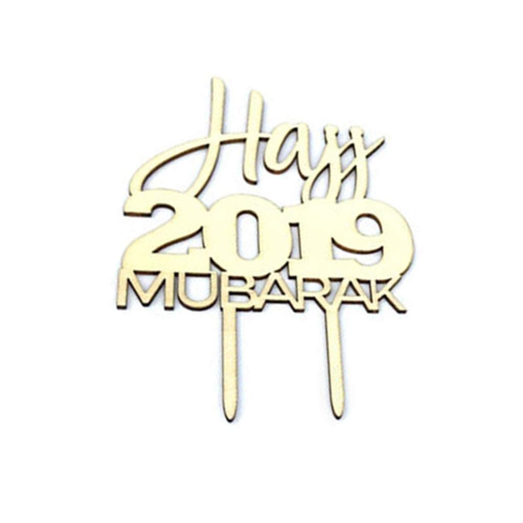 Muslim Ramadan Hajj Mubarak Cake Topper Cupcake Picks Handmade Wedding Birthday Party Supplies