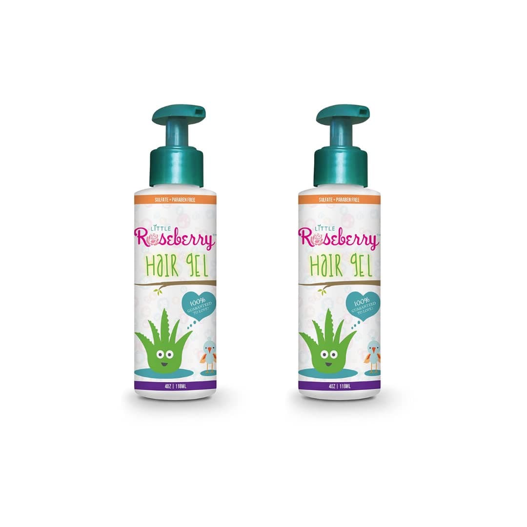 2 Pack Hair Gel for Kids | Light Hold | Chemical Free | Made with Organic Aloe Vera and Vitamins | Safe on Babies, Toddlers, Men and Women | Paraben, Sulfate & Fragrance Free | Made in USA