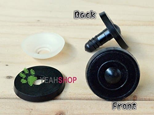 30mm Doll Joints/Animal Joints/Bear Joints/Safety Joints - Black - 4 Sets x 2