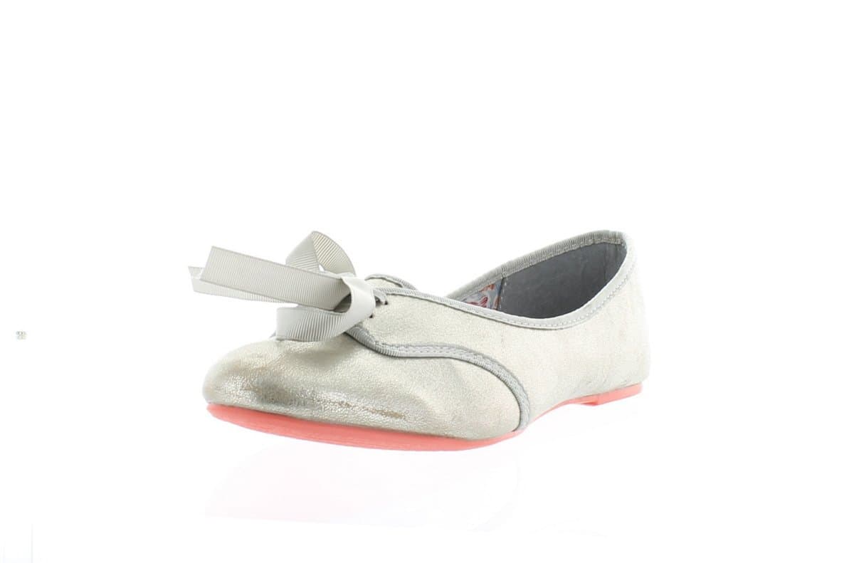 London Rebel Women's Naomi Flats, Silver 10M US