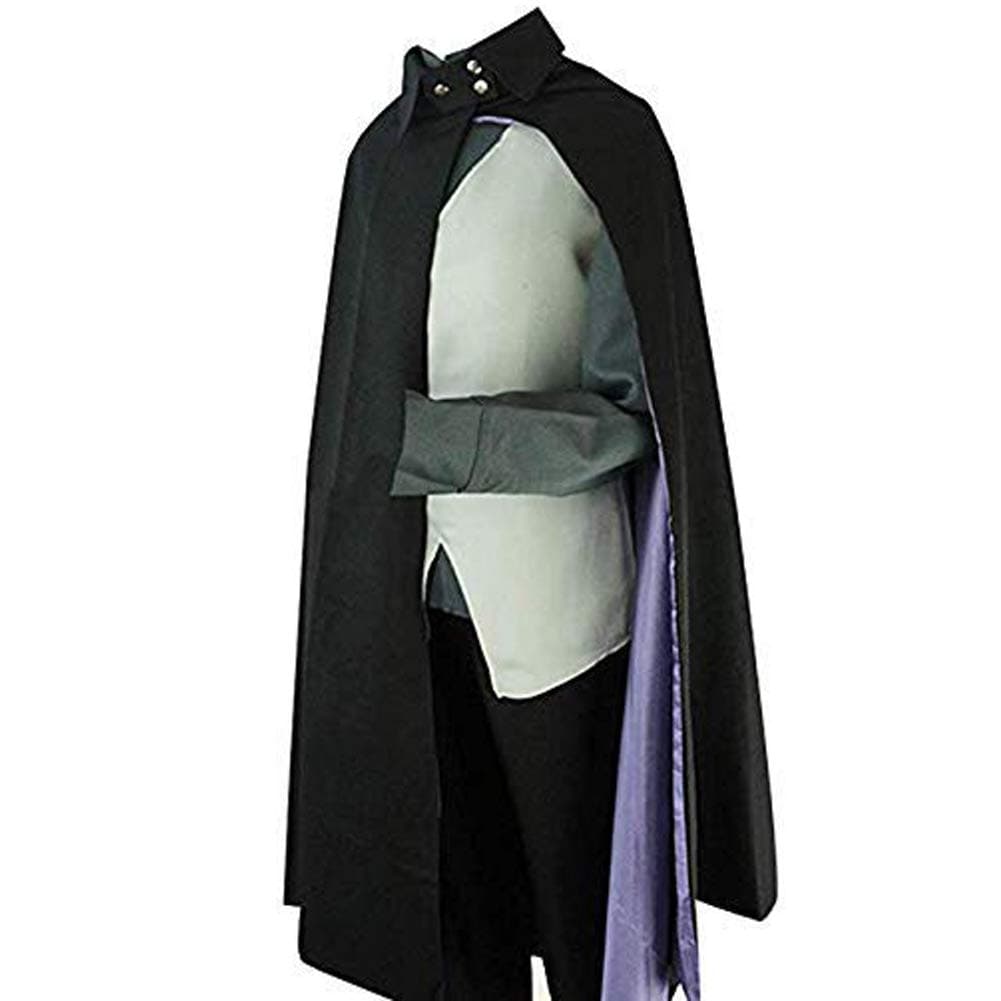 Anime Uchiha Sasuke Cosplay Costume Suit Cloak Halloween Black