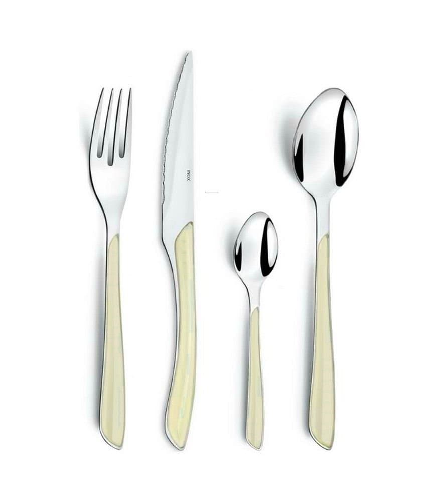 New Amefa Eclat Cream / Ivory 16 Piece Stainless Steel Cutlery set for 4 People