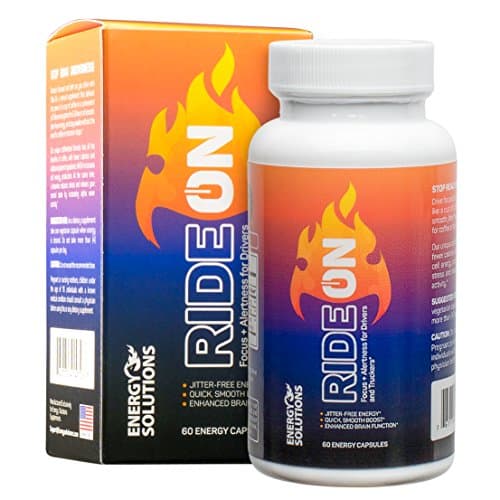 Jitter-Free Nootropic Caffeine Energy Pills with L-Theanine - Natural Focus & Energy Supplement for Men and Women When Driving, USA Made, 60 Capsules