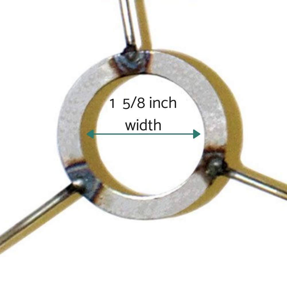 Wire Lamp Shade Rings with European Fitter (8” Diameter), Includes 2 Galvanized Steel Silver Drum Rings, Make DIY Table/Floor/Pendant Lamps, Compatible with most IKEA & Target Lamps