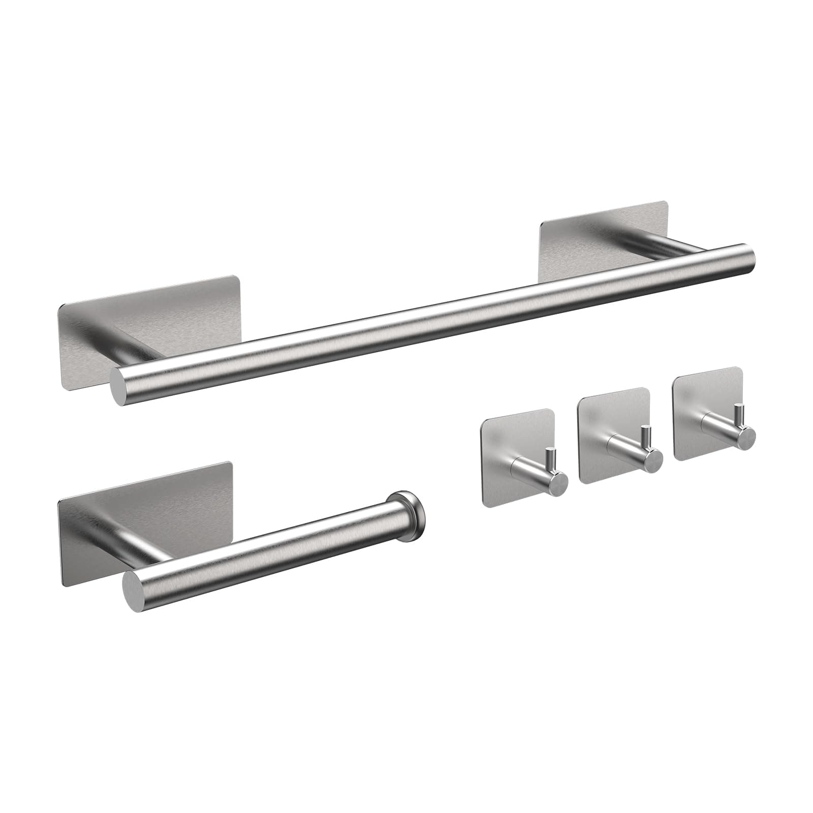 Ibergrif 5pcs Bathroom Hardware Set Bath Accessory Kit Towel Rail Wall Hooks Toilet Paper Holder Wall Mounted and Towel Hooks M34452A