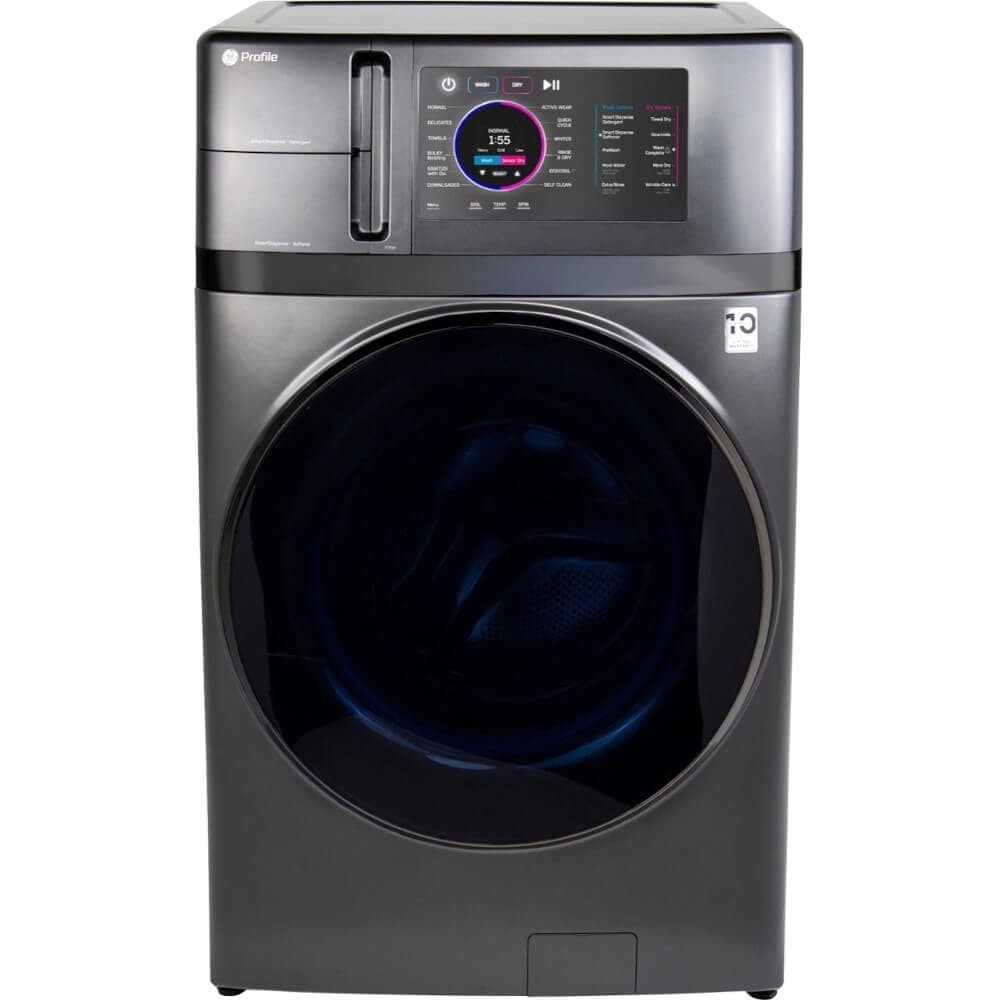 GE Profile PFQ97HSPVDS 28 Inch Smart Front Load Washer/Dryer Combo with 4.8 cu.ft. Capacity, 12 Wash Cycles, 14 Dryer Cycles, Ventless Heat Pump Dryer, EZ Access Lint Filter, SmartDispense™